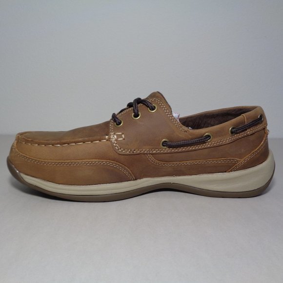 Rockport Size 11 M SAILING CLUB Leather New Men's Steel Toe Boat Work Shoes - Picture 8 of 14